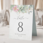 Elegant Eukalyptus Blätter Grüne Goldhochzeit Tischaufsteller<br><div class="desc">Schöne Hochzeitsfeiern mit rötlich-rosafarbenen Aquarell Eukalyptus und goldenen Blätter.</div>