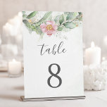 Elegant Eukalyptus Blätter Grüne Goldhochzeit Tischnummer<br><div class="desc">Schöne Tischnummern mit Aquarell Eukalyptus und goldenen Blätter. Ideal für Hochzeiten im Frühling und im Sommer.</div>