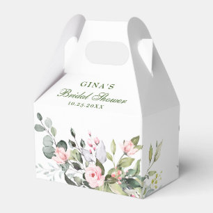 Elegant Eukalyptus Blush Rose Grüne Geschenkschachtel