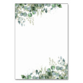 Elegant Eukalyptus Botanische Skriptnamen Hochzeit Tischnummer (Rückseite)