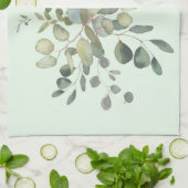 Elegant Eukalyptus Botanische Wasserfarbenwelt Geschirrtuch (Gefaltet)