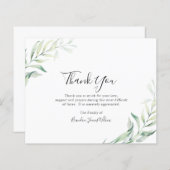 Elegant Eukalyptus Budget Begräbnis Dankeschön Kar (Vorne/Hinten)