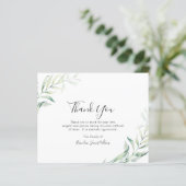 Elegant Eukalyptus Budget Begräbnis Dankeschön Kar (Stehend Vorderseite)