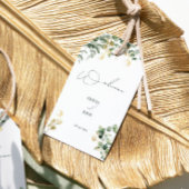 Elegant Eukalyptus Calligraphy Wedding Geschenkanhänger