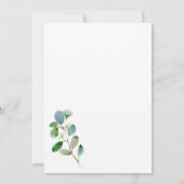 Elegant Eukalyptus Celebrate mit US Wedding Party Einladung (Rückseite)