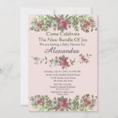 Elegant Eukalyptus Floral Blush Pink (Vorderseite)