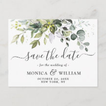 Elegant Eukalyptus Floral Wedding Save the Date