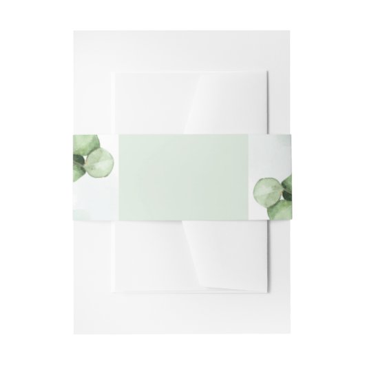 Elegant Eukalyptus & Gold - Chic Greenery Wrap Einladungsbanderole (Vorderseite Beispiel)