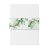 Elegant Eukalyptus & Gold - Chic Greenery Wrap Einladungsbanderole (Rückseitenbeispiel)