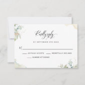 Elegant Eukalyptus Greenerity Blätter RSVP Card (Vorderseite)