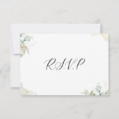 Elegant Eukalyptus Greenerity Blätter RSVP Card (Rückseite)