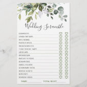 Elegant Eukalyptus Greenerity Brautparty Game (Vorderseite)