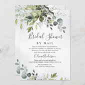 Elegant Eukalyptus Greenerity Brautparty per Mail Einladung (Vorne/Hinten)