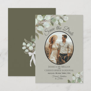 Elegant Eukalyptus Greenerity & Foto Sage Wedding Save The Date