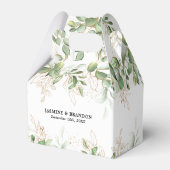 Elegant Eukalyptus Greenerity Gastgeschenk Hochzei Geschenkschachtel (Vorderseite)