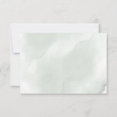 Elegant Eukalyptus Greenerity Gold Frame Wedding Dankeskarte (Rückseite)