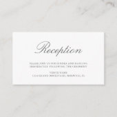 Elegant Eukalyptus Greenerity Gold Wedding Recepti Begleitkarte (Vorderseite)