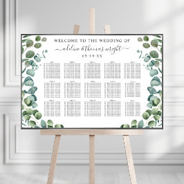 Elegant Eukalyptus Greenerity Hochzeit Poster