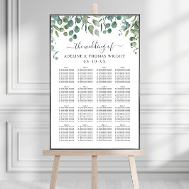 Elegant Eukalyptus Greenerity Hochzeit Poster