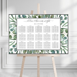 Elegant Eukalyptus Greenerity Hochzeit Poster