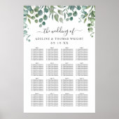 Elegant Eukalyptus Greenerity Hochzeit Poster (Vorne)