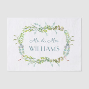 Elegant Eukalyptus Greenerity Wedding & Anniversar Seidenpapier