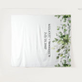 Elegant Eukalyptus Greenerity Wedding Backdrop Wandteppich (Vorderseite (Horizontal))