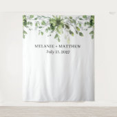 Elegant Eukalyptus Greenerity Wedding Backdrop Wandteppich (Vorderseite)
