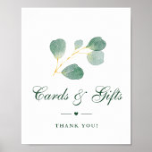 Elegant Eukalyptus Greenerity Wedding Cards & Gift Poster