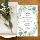 Elegant Eukalyptus Greenerity Wedding Dinner Menu