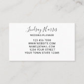 Elegant Eukalyptus Greenerity Wedding Planner Visitenkarte (Rückseite)