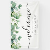 Elegant Eukalyptus Greenerity Wedding Welcome Banner (Vertikal)