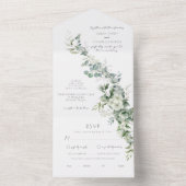 Elegant Eukalyptus Greenery All In One Einladung (Innen)