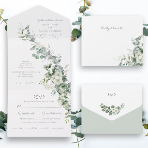 Elegant Eukalyptus Greenery All In One Einladung