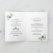 Elegant Eukalyptus Greenery All in One Wedding Einladung (Innenseite)