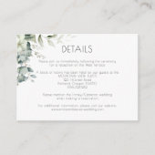 Elegant Eukalyptus Greenery Begleitkarte (Vorderseite)