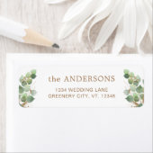 Elegant Eukalyptus Greenery Blätter Rücksendeadres (Insitu)