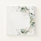 Elegant Eukalyptus Greenery Botanical Notizblock (Rückseite)