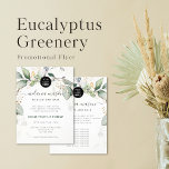 Elegant Eukalyptus Greenery Botanische Werbung Flyer<br><div class="desc">Elegant Eukalyptus Greenery Botanical Promotions Flyer</div>