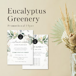 Elegant Eukalyptus Greenery Botanische Werbung Flyer
