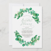 Elegant Eukalyptus Greenery Brautparty Einladung (Vorderseite)