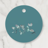 Elegant Eukalyptus Greenery Brautparty Geschenkanhänger (Rückseite)