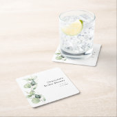 Elegant Eukalyptus Greenery Brautparty Rechteckiger Pappuntersetzer (Vor Ort)