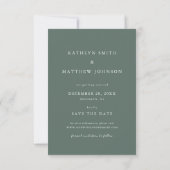 Elegant Eukalyptus Greenery Calligraphy Wedding Save The Date (Rückseite)