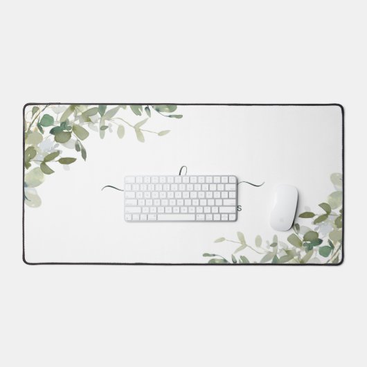Elegant Eukalyptus Greenery Custom Schreibtischunterlage (Tastatur & Maus)