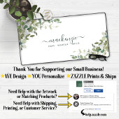 Elegant Eukalyptus Greenery Custom Schreibtischunterlage