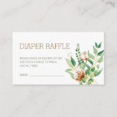 Elegant Eukalyptus Greenery Diaper Raffle Begleitkarte (Vorderseite)