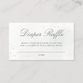 Elegant Eukalyptus Greenery Diaper Raffle Begleitkarte (Vorderseite)