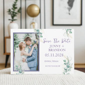 Elegant Eukalyptus Greenery Floral Foto boho Save The Date