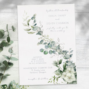 Elegant Eukalyptus Greenery Folieneinladung